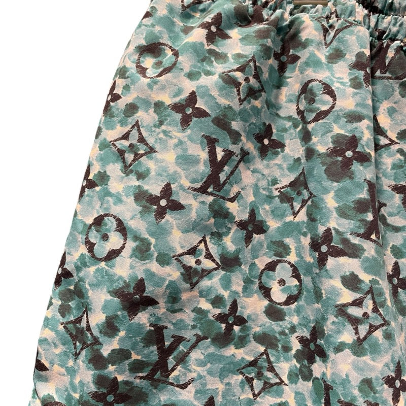 ルイ・ヴィトン LOUIS VUITTON モノグラム総柄スイムハーフパンツ HPW03W ブルー ポリアミド メンズ ショートパンツ