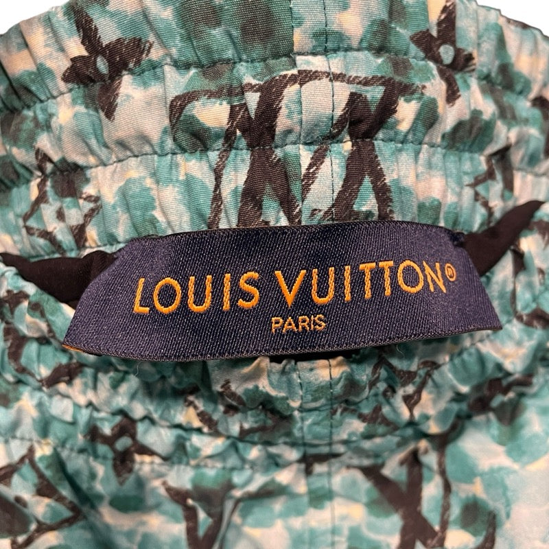 ルイ・ヴィトン LOUIS VUITTON モノグラム総柄スイムハーフパンツ HPW03W ブルー ポリアミド メンズ ショートパンツ