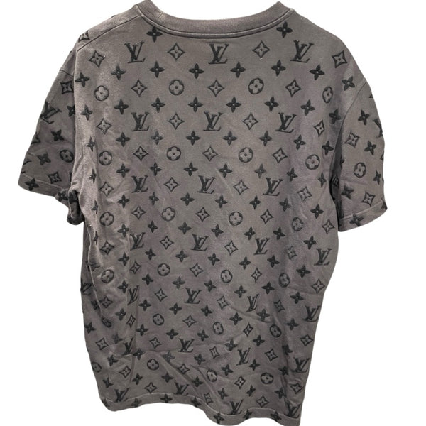 ルイ・ヴィトン LOUIS VUITTON モノグラム総柄半袖Tシャツ HIY74W グレー コットン メンズ 半袖Ｔシャツ