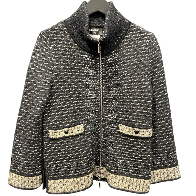 シャネル CHANEL ツイードニットジャケット P39234 ブラック モヘア レディース その他アウター