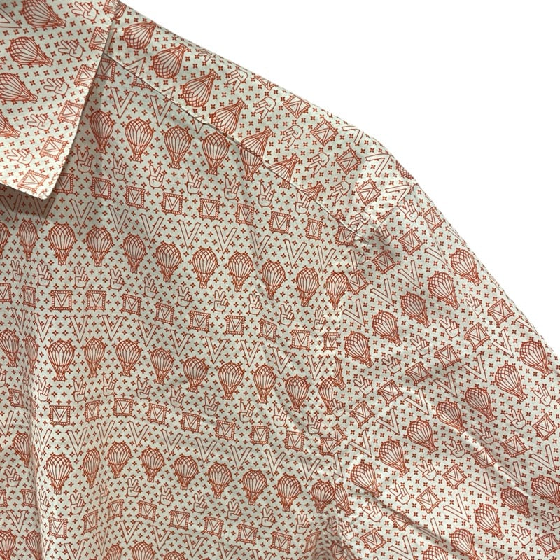 ルイ・ヴィトン LOUIS VUITTON 気球ピースロゴ長袖シャツ H6S11WBZH レッド コットン メンズ 長袖シャツ
