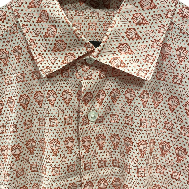 ルイ・ヴィトン LOUIS VUITTON 気球ピースロゴ長袖シャツ H6S11WBZH レッド コットン メンズ 長袖シャツ