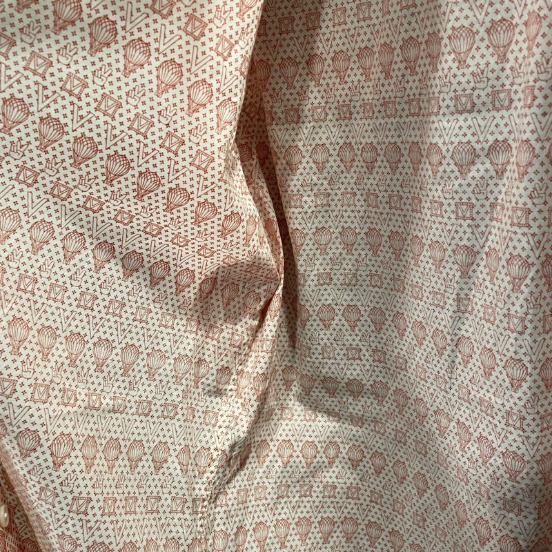 ルイ・ヴィトン LOUIS VUITTON 気球ピースロゴ長袖シャツ H6S11WBZH レッド コットン メンズ 長袖シャツ