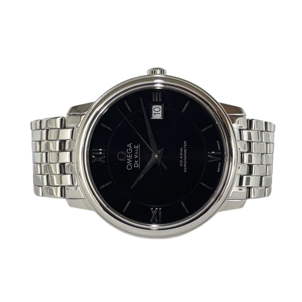 オメガ OMEGA デビルプレステージ コーアクシャル クロノメーター 424.10.37.20.01.001 ブラック SS メンズ 腕時計