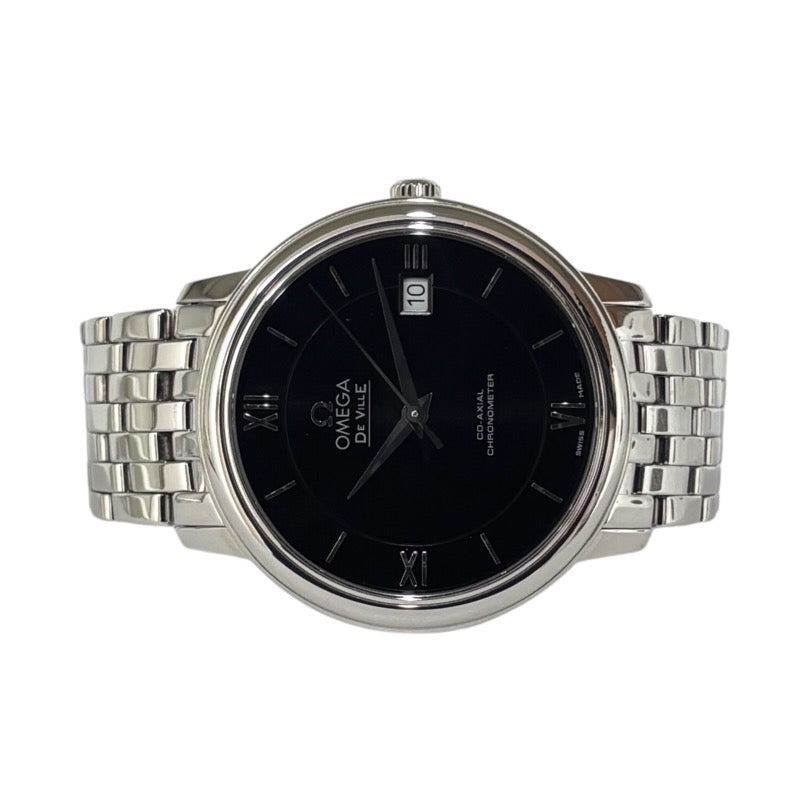 オメガ OMEGA デビルプレステージ コーアクシャル クロノメーター 424.10.37.20.01.001 ブラック SS メンズ 腕時計