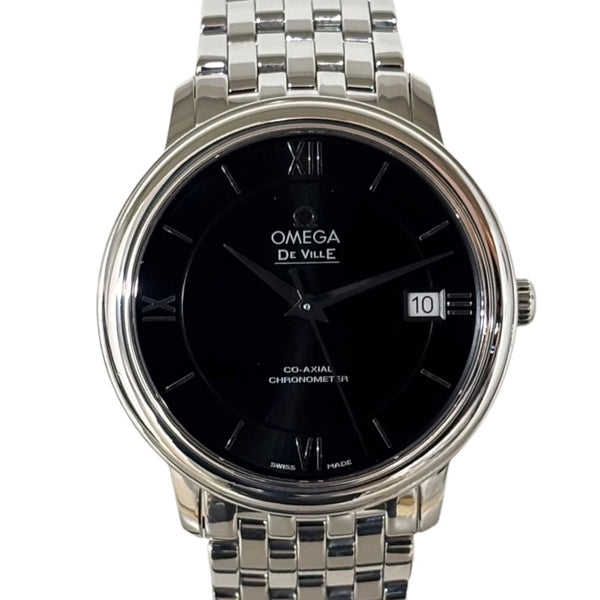 オメガ OMEGA デビルプレステージ コーアクシャル クロノメーター 424.10.37.20.01.001 ブラック SS メンズ 腕時計