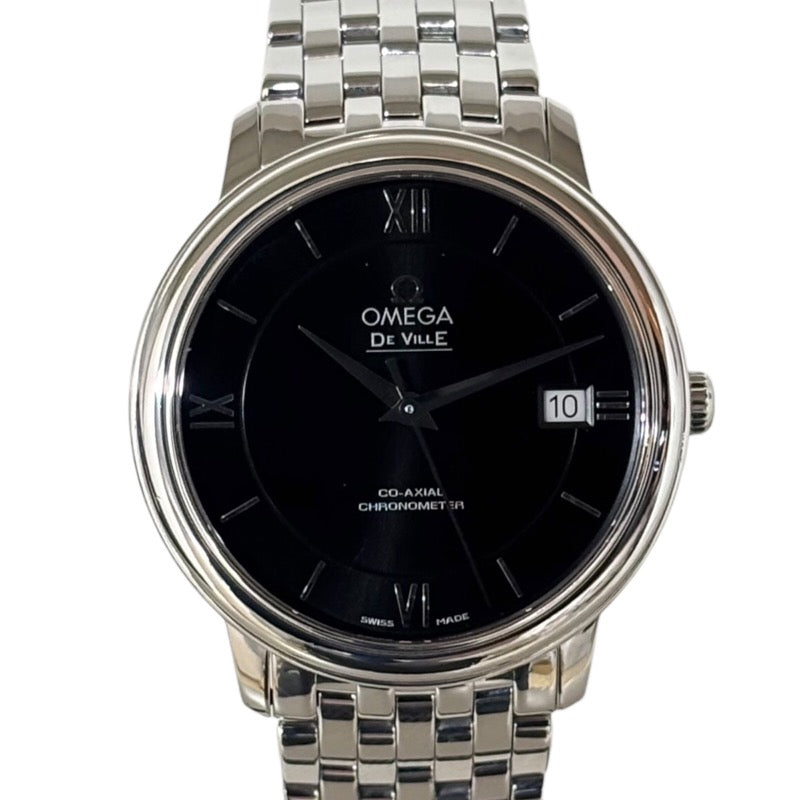 オメガ OMEGA デビルプレステージ コーアクシャル クロノメーター 424.10.37.20.01.001 ブラック SS メンズ 腕時計