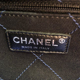 シャネル CHANEL オンザロードトートバッグ A92211 ブルー・ブラック　SV金具 キャビア レディース トートバッグ