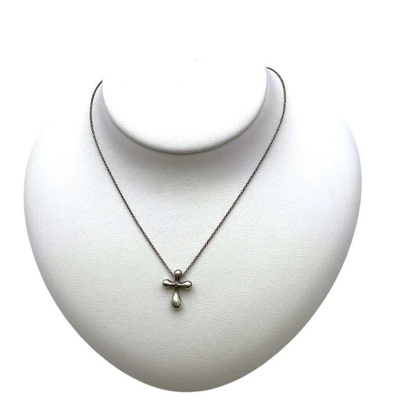 ティファニー TIFFANY＆CO ティドロップクロスネックレス シルバー SV925 ジュエリー
