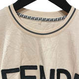 フェンディ FENDI ロゴ刺繍半袖Tシャツ FS7254 ピンク コットン レディース 半袖Ｔシャツ