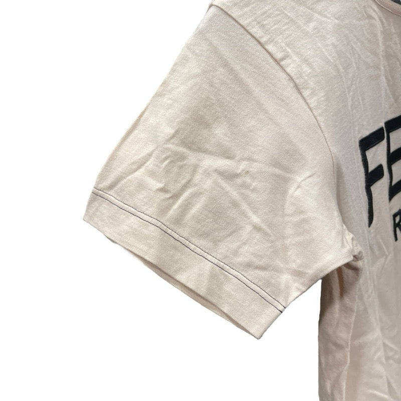 フェンディ FENDI ロゴ刺繍半袖Tシャツ FS7254 ピンク コットン レディース 半袖Ｔシャツ