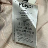 フェンディ FENDI ロゴ刺繍半袖Tシャツ FS7254 ピンク コットン レディース 半袖Ｔシャツ