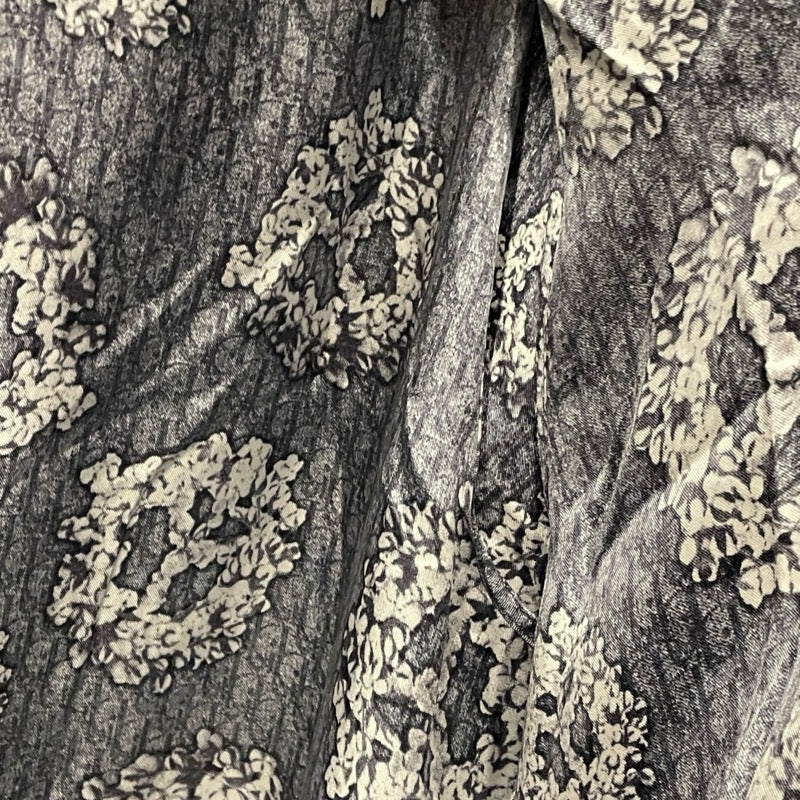 クリスチャン・ディオール Christian Dior x DENIM TEARS オブリーク半袖シャツ 193C545A5931 インディゴ シルク メンズ 半袖シャツ