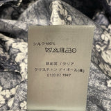 クリスチャン・ディオール Christian Dior x DENIM TEARS オブリーク半袖シャツ 193C545A5931 インディゴ シルク メンズ 半袖シャツ