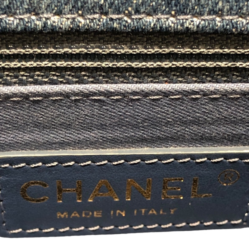 シャネル CHANEL ミニマトラッセスモールフラップ AS3134 デニム　ゴールド金具 デニム レディース ショルダーバッグ