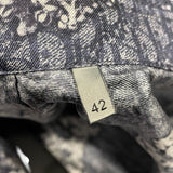 クリスチャン・ディオール Christian Dior x DENIM TEARS オブリーク半袖シャツ 193C545A5931 インディゴ シルク メンズ 半袖シャツ