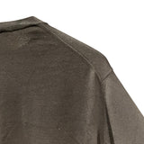 プラダ PRADA クールネック長袖ニットシャツ DNA641 ブラック コットン メンズ ニット