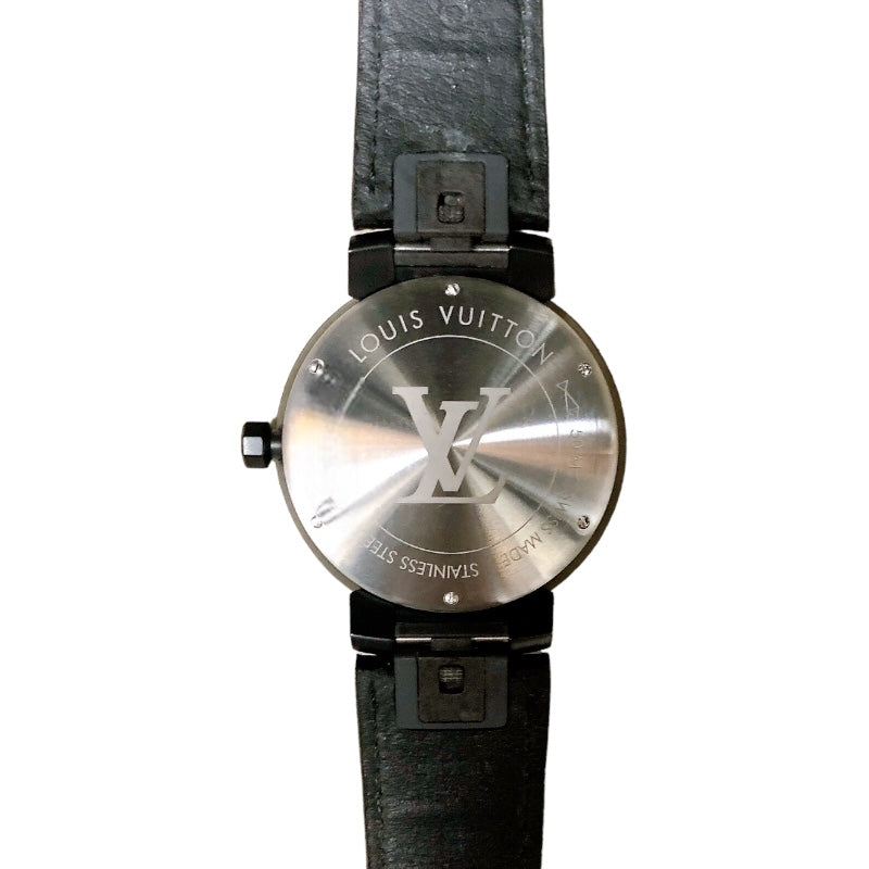 ルイ・ヴィトン LOUIS VUITTON タンブール スリム QA037 ステンレススチール メンズ 腕時計