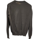 プラダ PRADA クールネック長袖ニットシャツ DNA641 ブラック コットン メンズ ニット