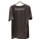 グッチ GUCCI メタルロゴプリントTシャツ 493117 M ブラック コットン メンズ 半袖Ｔシャツ