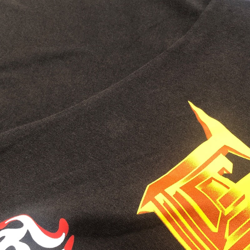 グッチ GUCCI メタルロゴプリントTシャツ 493117 M ブラック コットン メンズ 半袖Ｔシャツ