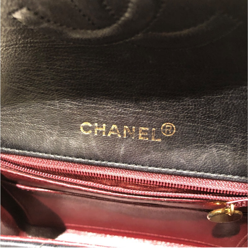 シャネル CHANEL ミニマトラッセ A01115 ブラック ゴールド金具 ラム レディース ショルダーバッグ