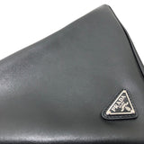 プラダ PRADA トライアングル クラッチバッグ 1NE039 ブラック ナッパレザー メンズ クラッチバッグ