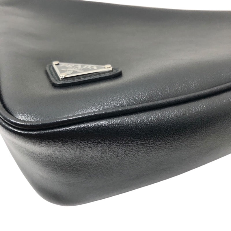 プラダ PRADA トライアングル クラッチバッグ 1NE039 ブラック ナッパレザー メンズ クラッチバッグ