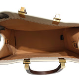 フェンディ FENDI サンシャイントートバッグ ミディアム 8BH386 ホワイト ブラウン ゴールド金具 キャンバス ユニセックス トートバッグ