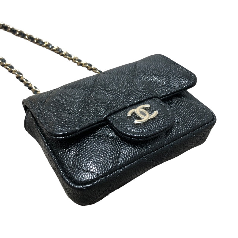 シャネル CHANEL マトラッセ クラシックベルトバッグ AP2305 ブラック/GD金具 キャビアスキン レディース ショルダーバッグ