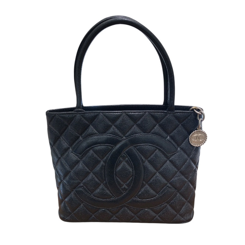 シャネル CHANEL 復刻ﾄｰﾄ A01804 ブラック ｷｬﾋﾞｱ レディース トートバッグ