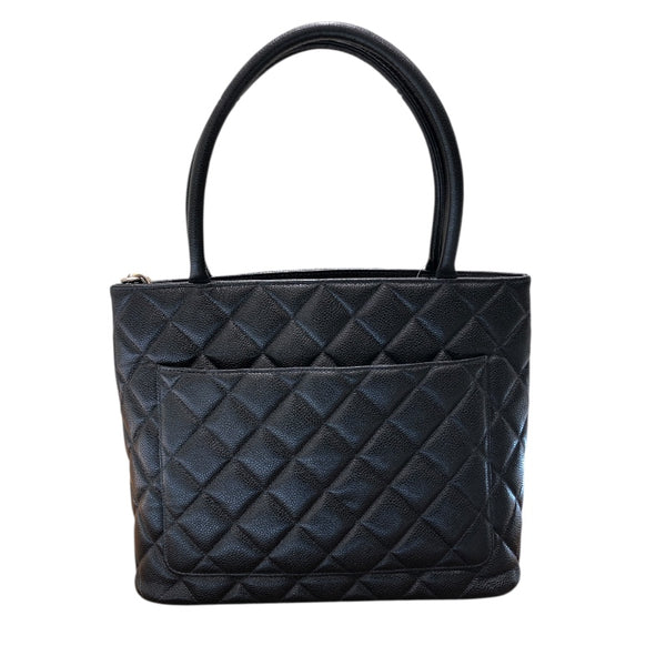 シャネル CHANEL 復刻ﾄｰﾄ A01804 ブラック ｷｬﾋﾞｱ レディース トートバッグ