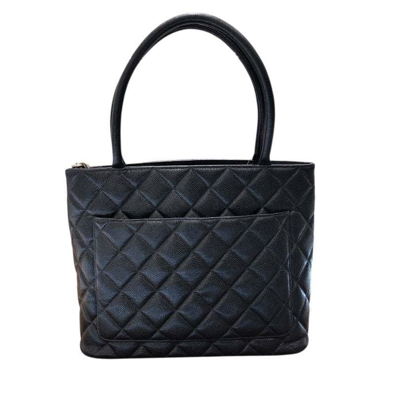 シャネル CHANEL 復刻ﾄｰﾄ A01804 ブラック ｷｬﾋﾞｱ レディース トートバッグ