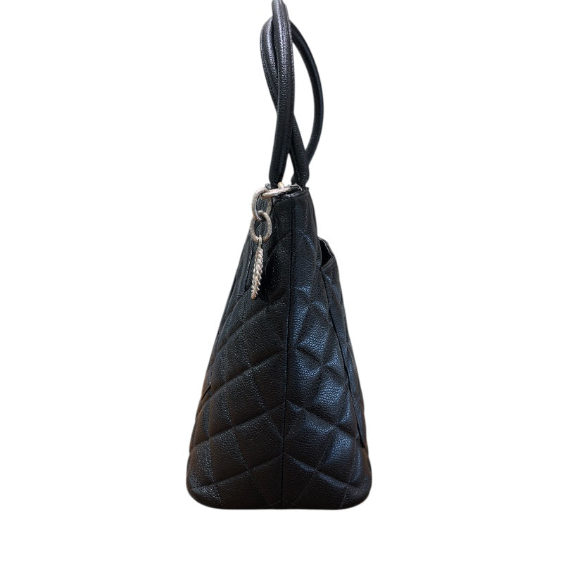 シャネル CHANEL 復刻ﾄｰﾄ A01804 ブラック ｷｬﾋﾞｱ レディース トートバッグ