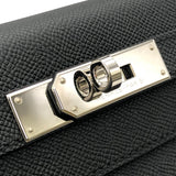 エルメス HERMES ケリー28 外縫い B刻印 ブラック、シルバー金具 エプソン レディース ショルダーバッグ