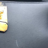 エルメス HERMES ケリー28 □F刻印 ブラック GD金具 ボックスカーフ レディース ショルダーバッグ