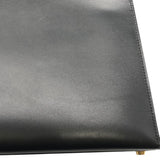 エルメス HERMES ケリー28 □F刻印 ブラック GD金具 ボックスカーフ レディース ショルダーバッグ