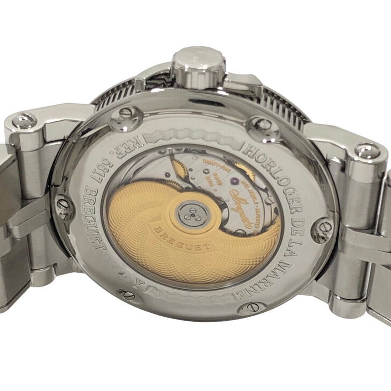 ブレゲ Breguet マリーン2 ラージデイト 5817ST シルバー文字盤 SS 自動巻き メンズ 腕時計 | 中古ブランドリユースショップ  OKURA(おお蔵)
