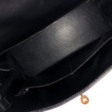 エルメス HERMES ケリー28 □F刻印 ブラック GD金具 ボックスカーフ レディース ショルダーバッグ