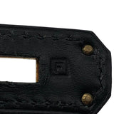 エルメス HERMES ケリー28 □F刻印 ブラック GD金具 ボックスカーフ レディース ショルダーバッグ