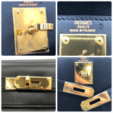 エルメス HERMES ケリー28 □F刻印 ブラック GD金具 ボックスカーフ レディース ショルダーバッグ