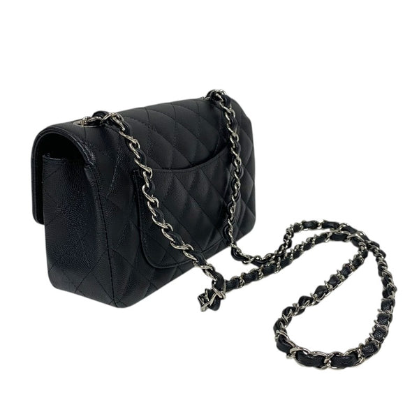 シャネル CHANEL ミニマトラッセ20 A69900 ブラック シルバー金具 キャビアスキン レディース ショルダーバッグ