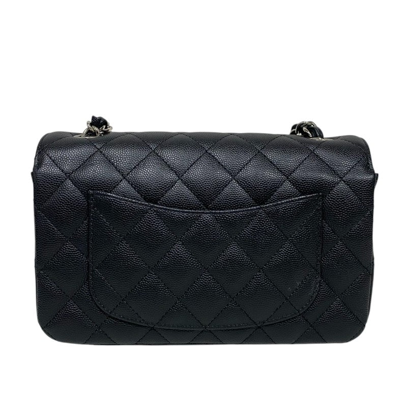 シャネル CHANEL ミニマトラッセ20 A69900 ブラック シルバー金具 キャビアスキン レディース ショルダーバッグ