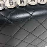 シャネル CHANEL クリアパール スモールフラップチェーンショルダー AS0585 ブラック シルバー金具 ラムスキン レディース ショルダーバッグ