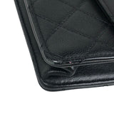 シャネル CHANEL クリアパール スモールフラップチェーンショルダー AS0585 ブラック シルバー金具 ラムスキン レディース ショルダーバッグ