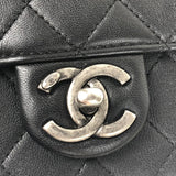 シャネル CHANEL クリアパール スモールフラップチェーンショルダー AS0585 ブラック シルバー金具 ラムスキン レディース ショルダーバッグ