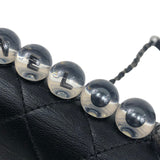 シャネル CHANEL クリアパール スモールフラップチェーンショルダー AS0585 ブラック シルバー金具 ラムスキン レディース ショルダーバッグ