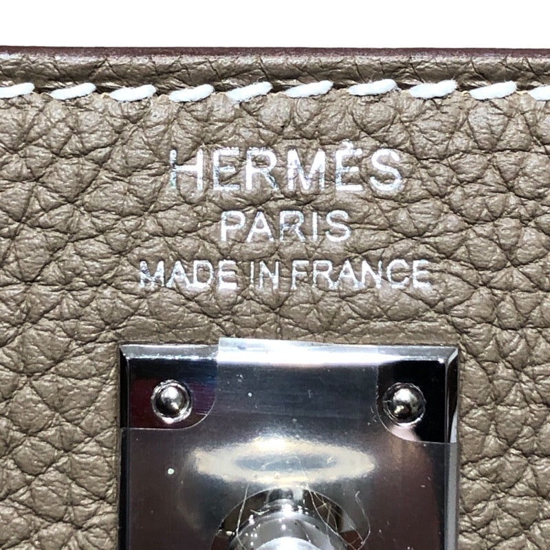 エルメス HERMES ケリー25 内縫い B刻印 エトゥープ/SV金具 トゴ レディース ショルダーバッグ