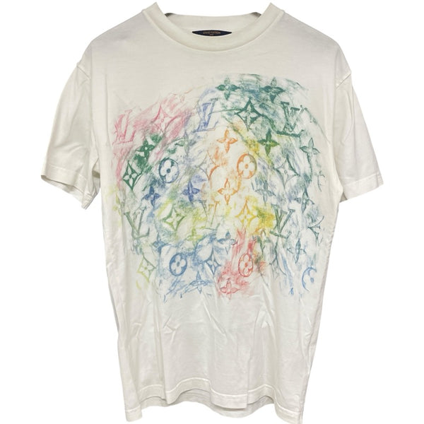 ルイ・ヴィトン LOUIS VUITTON パステルモノグラム半袖Tシャツ HKY17W ホワイト コットン メンズ 半袖Ｔシャツ