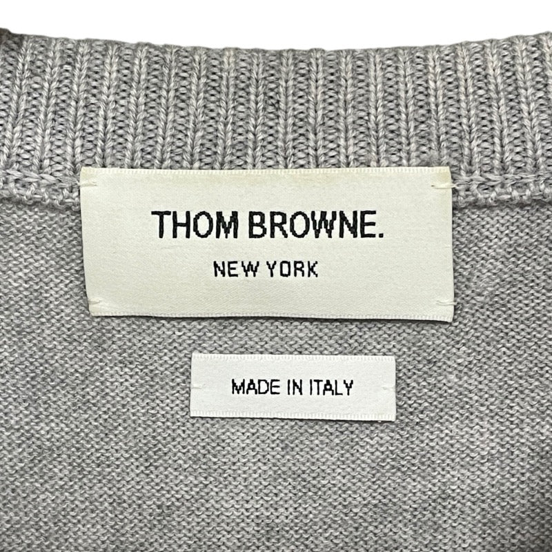 トムブラウン THOM BROWNE メリノウールニットセーター MKA329A グレー ウール メンズ セーター